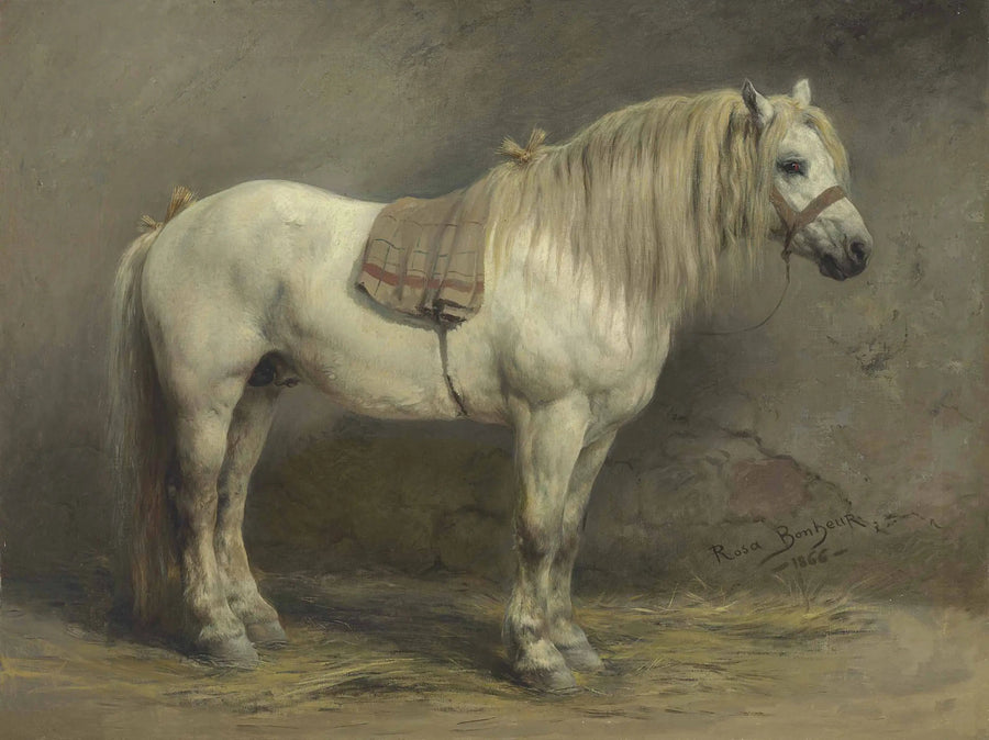 En vit häst - Rosa Bonheur