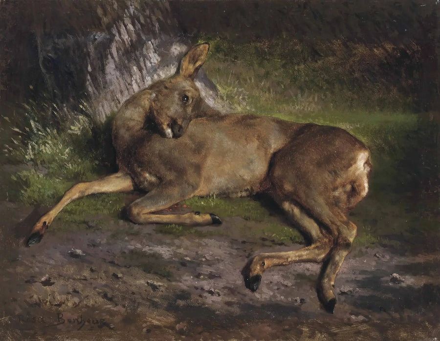 En rådjur i skogen - Rosa Bonheur