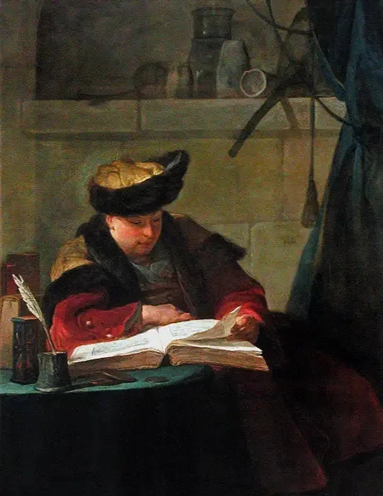 En kemist i sitt laboratorium - Jean Simeón Chardin