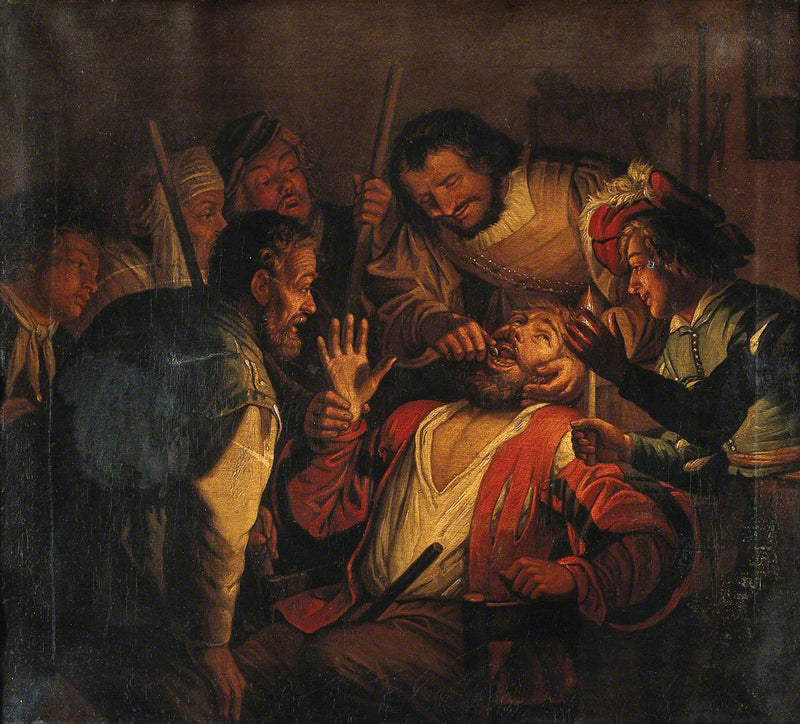 En kirurg som drar ut en tand - Gerrit van Honthorst