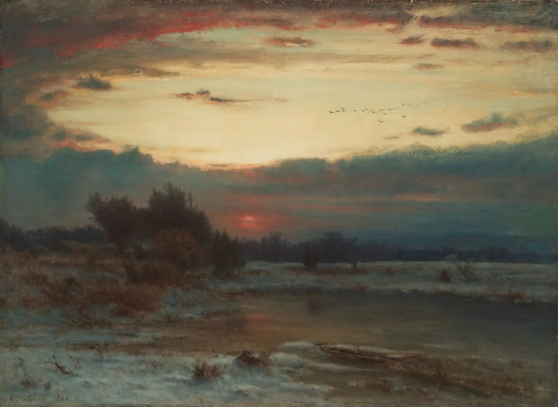 En vinterhimmel - George Inness