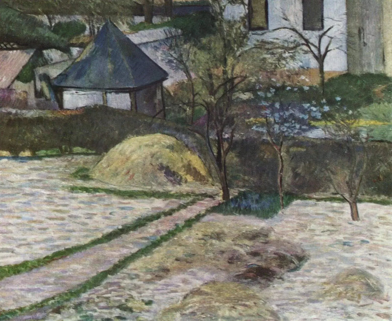 Ett hörn av trädgården i Rouen, eller Utsikt över en trädgård, Rouen - Paul Gauguin