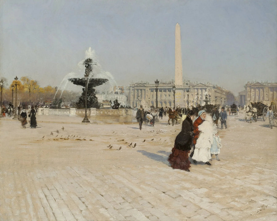 Ett hörn av Concorde-torget i Paris - Giuseppe De Nittis