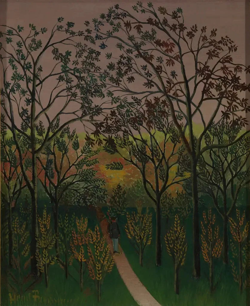 Ett hörn av Bellevue-platån. höst, solnedgång - Henri Rousseau