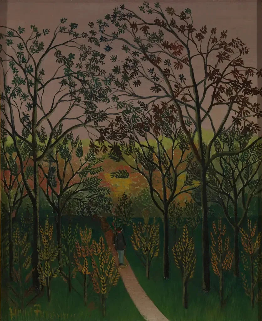 Ett hörn av Bellevue-platån. höst, solnedgång - Henri Rousseau