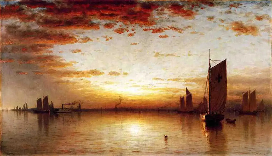En solnedgång, New Yorks bukta - Sanford Robinson Gifford