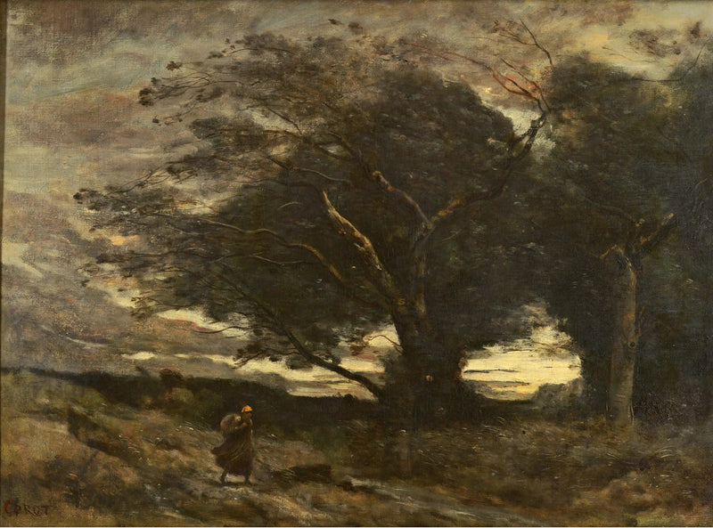 En vindpust - Jean-Baptiste Camille Corot