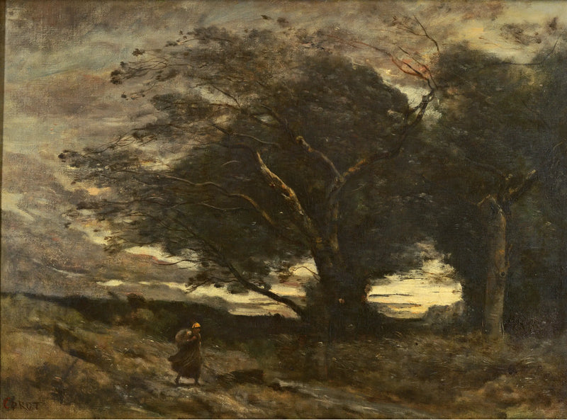 En vindpust - Jean-Baptiste Camille Corot