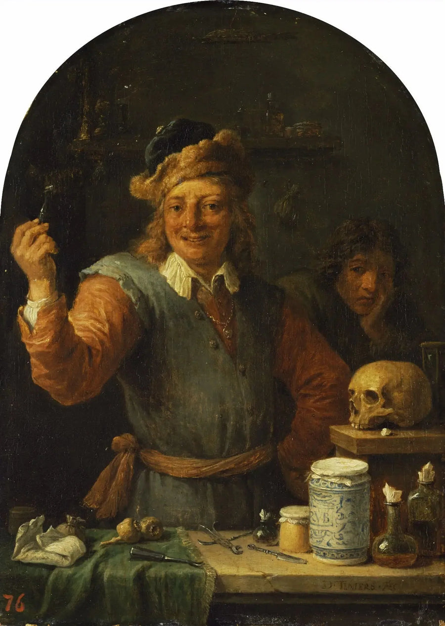 En tandläkare i sitt kontor - David Teniers den yngre