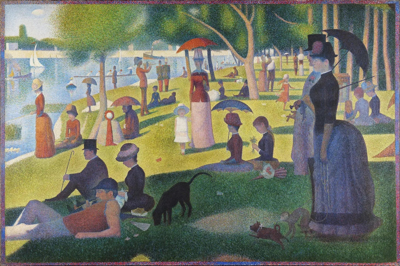 En söndagseftermiddag på Île de la Grande Jatte - Georges Seurat