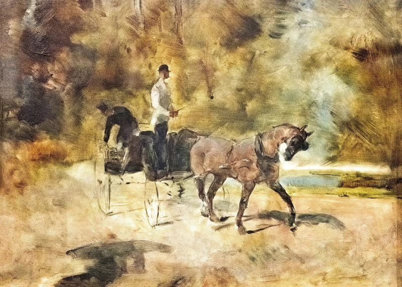 En hundvagn - Henri de Toulouse-Lautrec