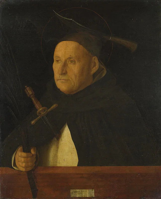 En dominikanare, med attributen av helige Petrus Martyr - Giovanni Bellini