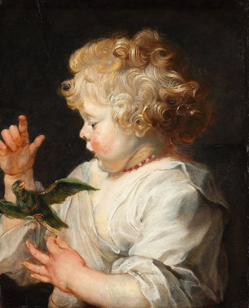 Ett barn med en fågel - Peter Paul Rubens