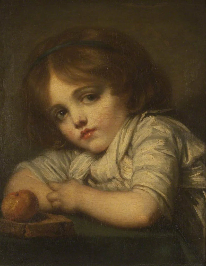 Ett barn med ett äpple - Jean-Baptiste Greuze