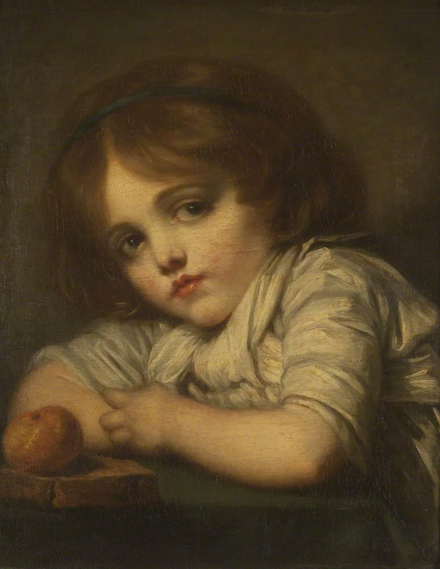 Ett barn med ett äpple - Jean-Baptiste Greuze