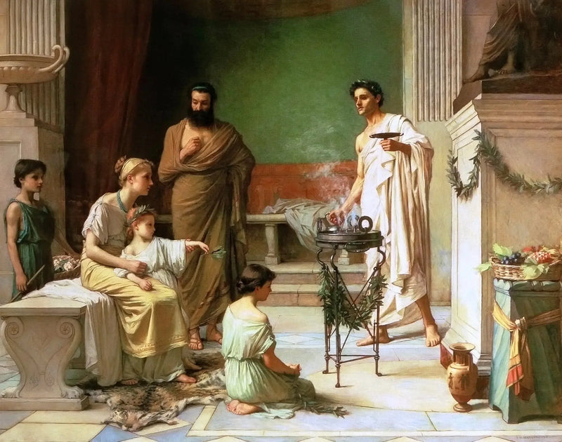 Ett sjukt barn fört till Esculapes tempel - John William Waterhouse