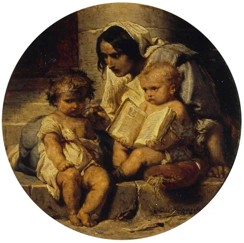 Ett barn som lär sig läsa - Paul Delaroche