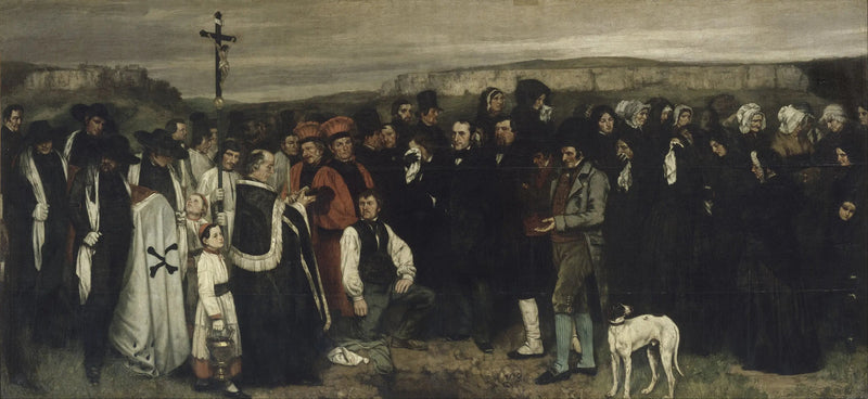 En begravning i Ornans - Gustave Courbet