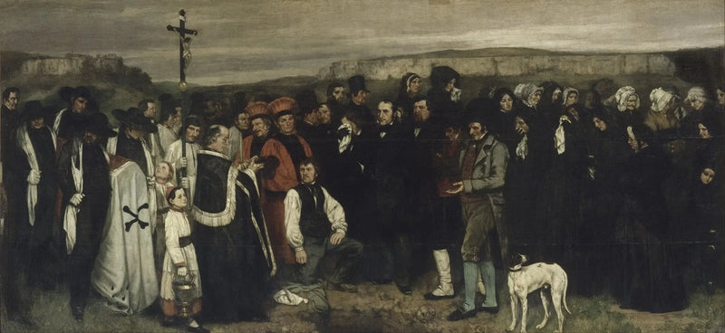 En begravning i Ornans - Gustave Courbet