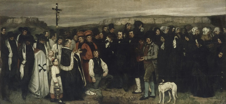 En begravning i Ornans - Gustave Courbet