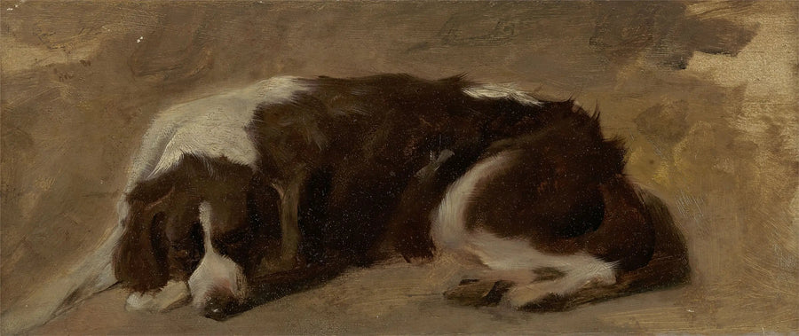En liggande spaniel - Edwin Henry Landseer