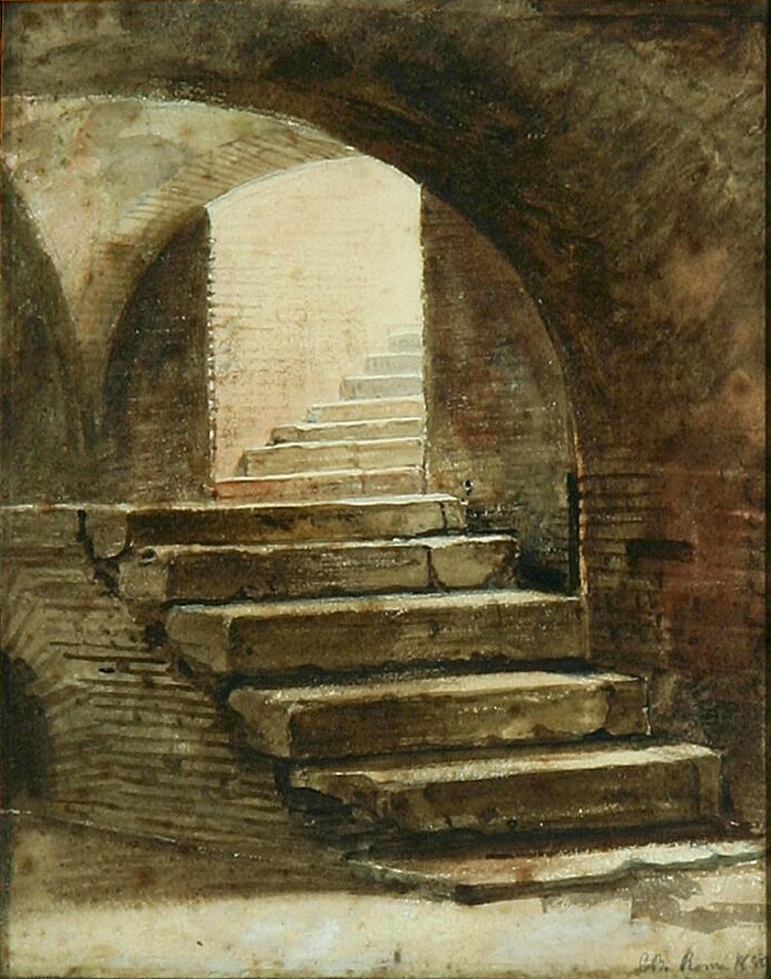 En trappa i Rom. - Carl Heinrich Bloch