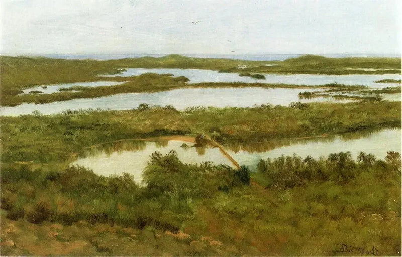 En flodmynning - Albert Bierstadt