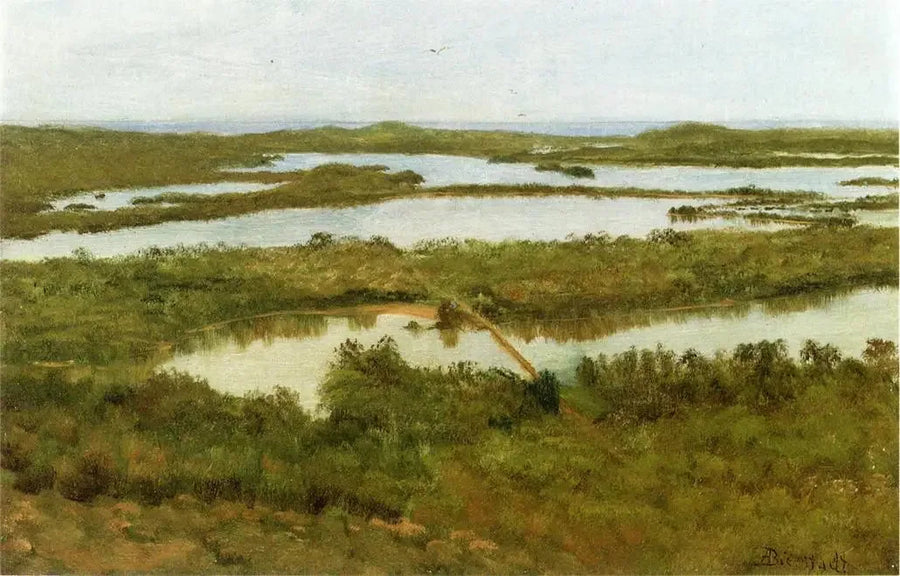 En flodmynning - Albert Bierstadt