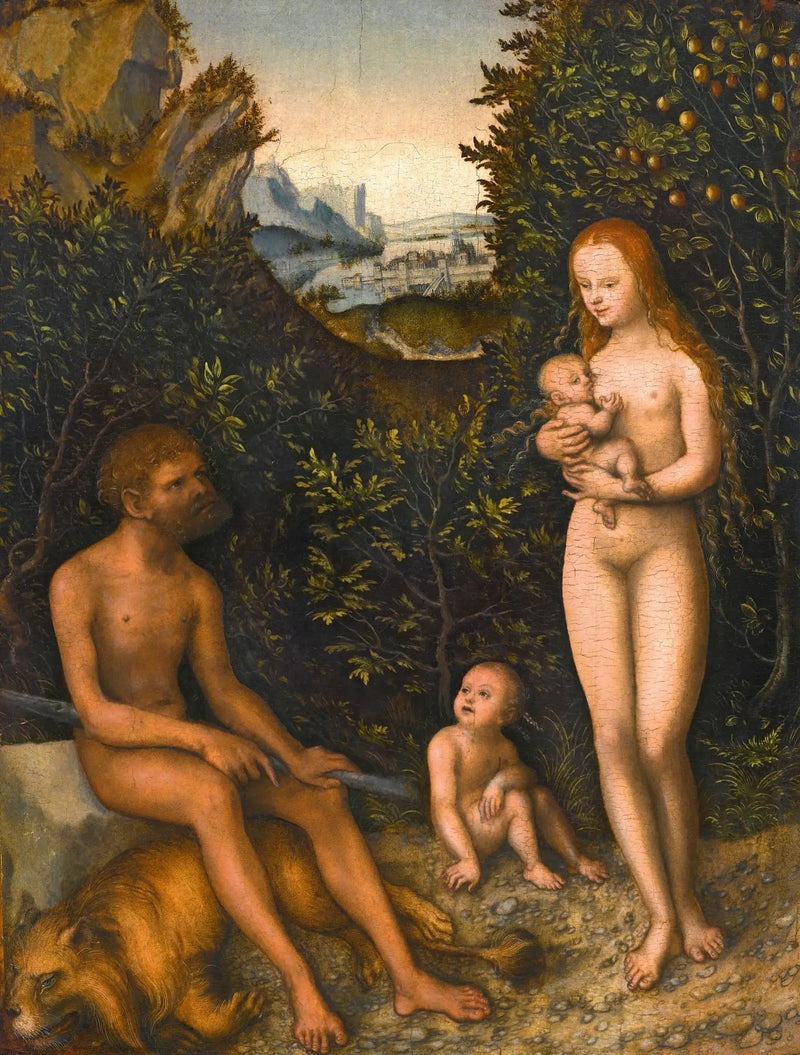 En faun och hans familj - Lucas Cranach den äldre