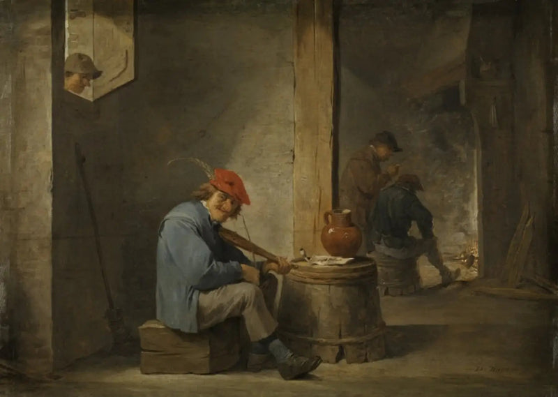 En bonde spelar musik - David Teniers den yngre