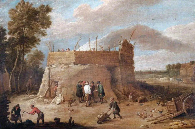 En kalkugn med figurer - David Teniers den yngre