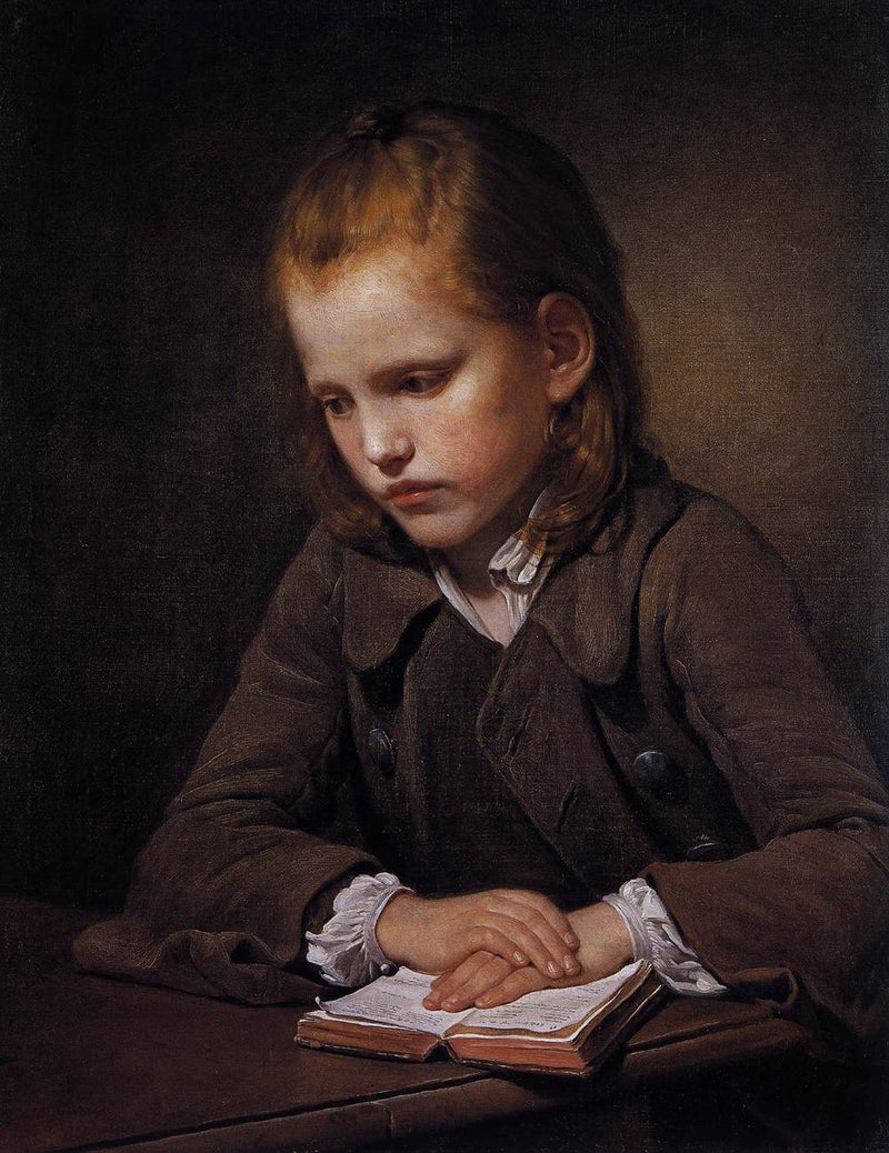 En pojke med en lärobok - Jean-Baptiste Greuze
