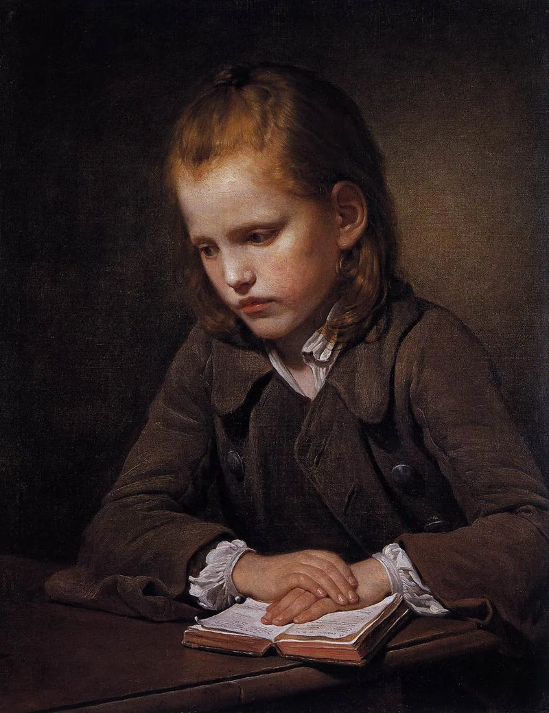 En pojke med en lärobok - Jean-Baptiste Greuze