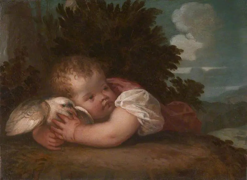 En pojke med en fågel - Titian