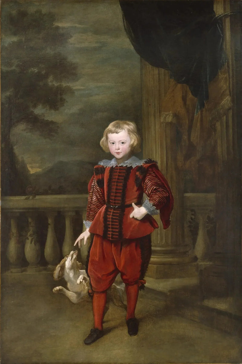 En pojke stående på en terrass - Antoine van Dyck