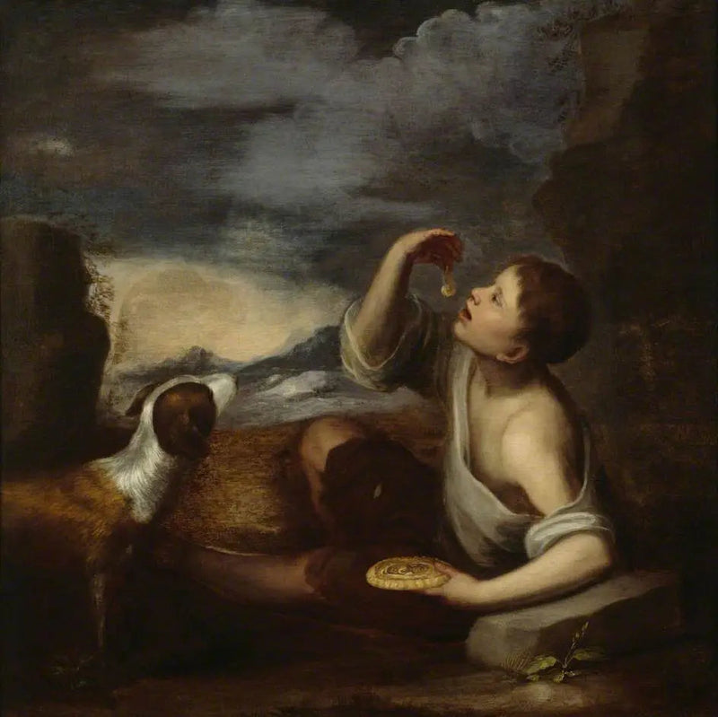 En spansk pojke med en hund - Bartolomé Esteban Murillo