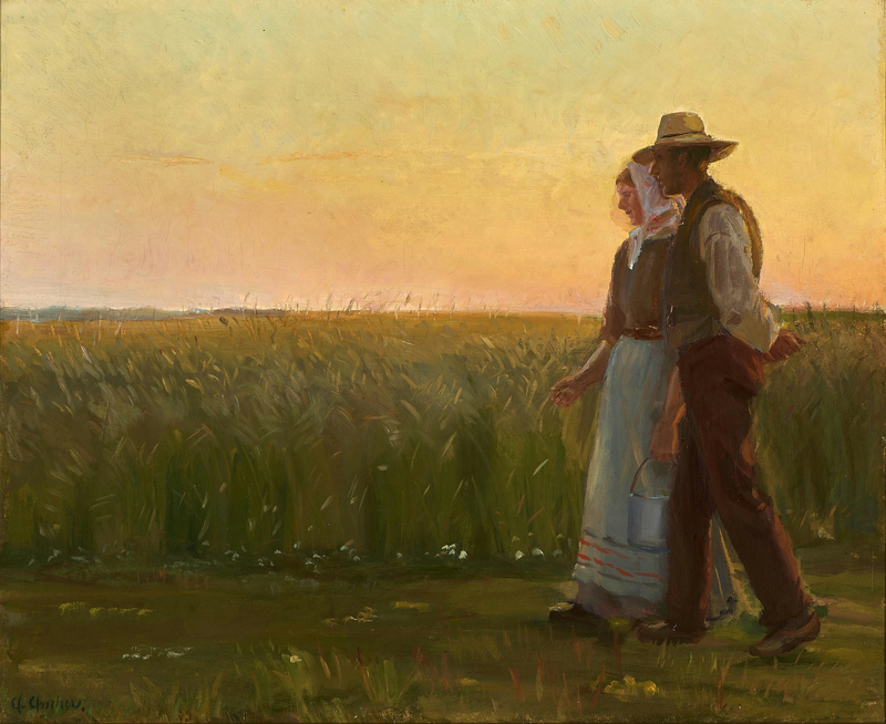 En pojke och en flicka. - Anna Ancher