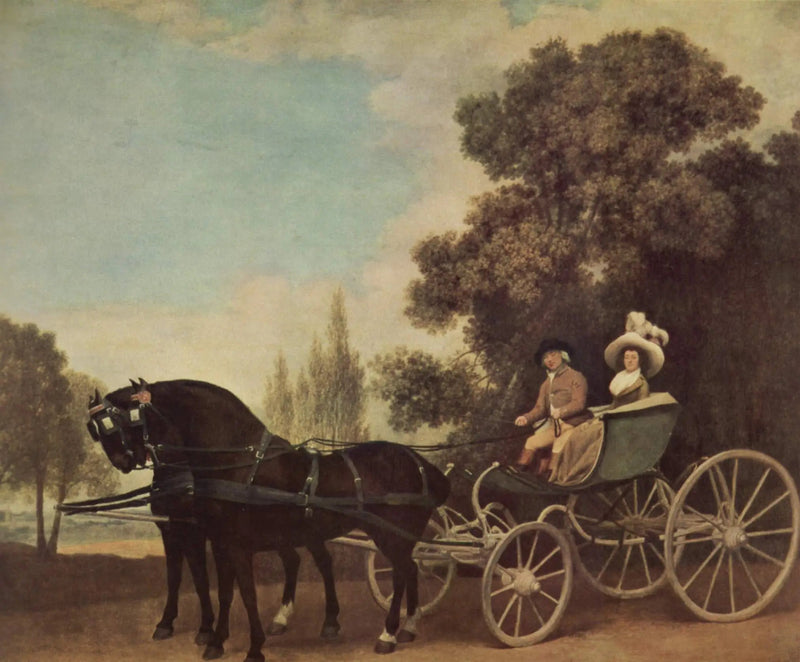 En gentleman som kör en dam i en phaeton - George Stubbs