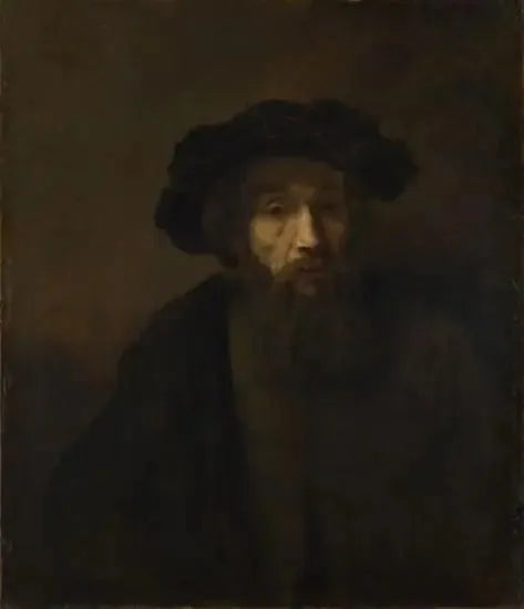 En skäggig man med en keps - Rembrandt