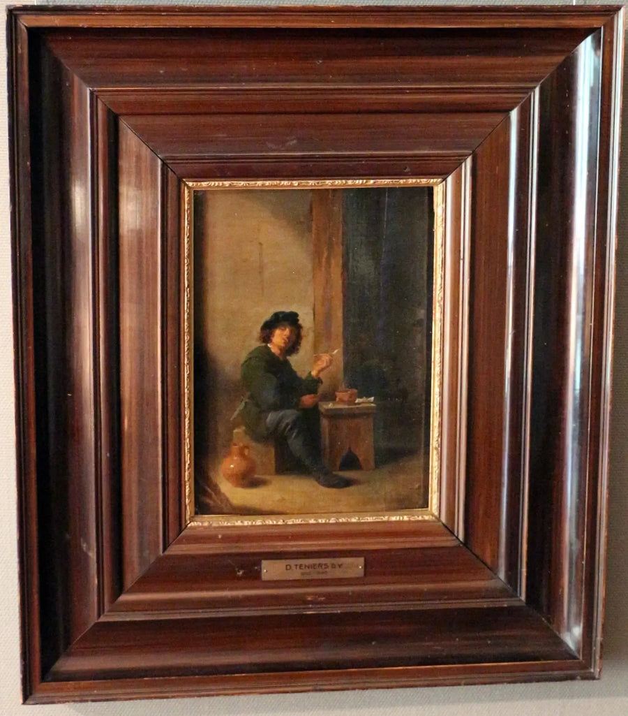 En man som röker sin pipa - David Teniers den yngre