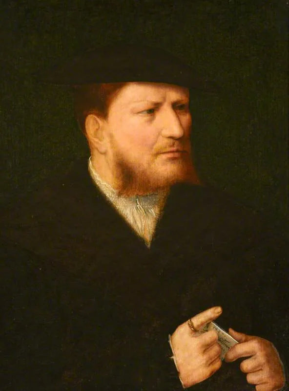 En okänd med ett brev - Joos van Cleve