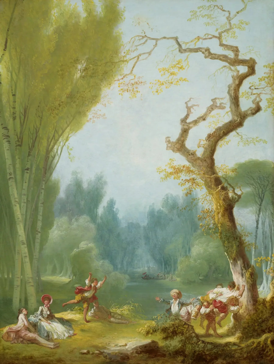Ett spel av häst och ryttare - Jean-Honoré Fragonard