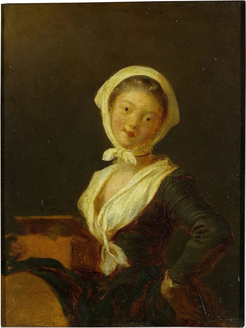 En spelare av mekanisk orgel (en kvinna från Savojen) - Jean-Honoré Fragonard
