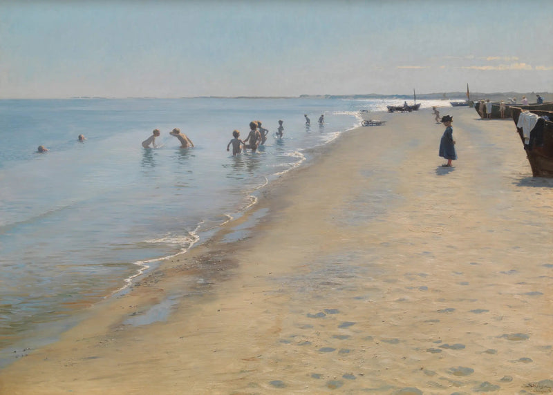 En sommardag på stranden i södra Skagen - Peder Severin Krøyer