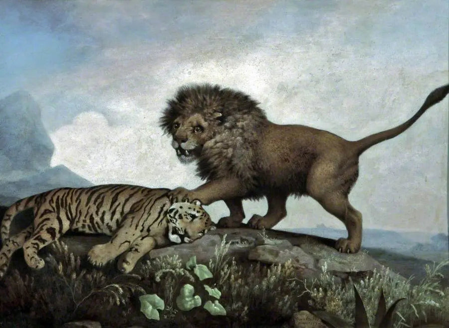 En lejon och en tiger - George Stubbs