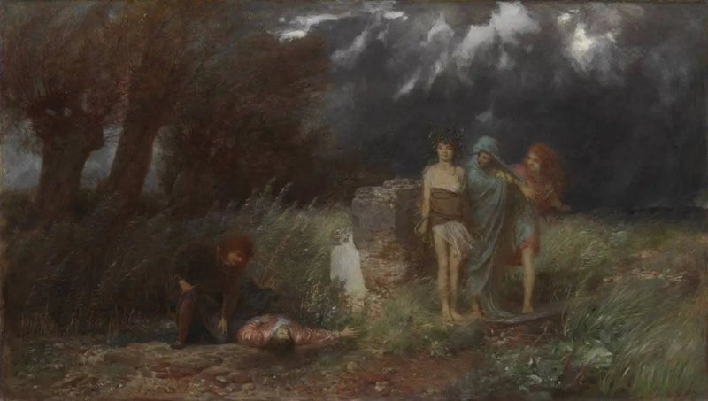 En mördare jagad av Furier - Arnold Böcklin