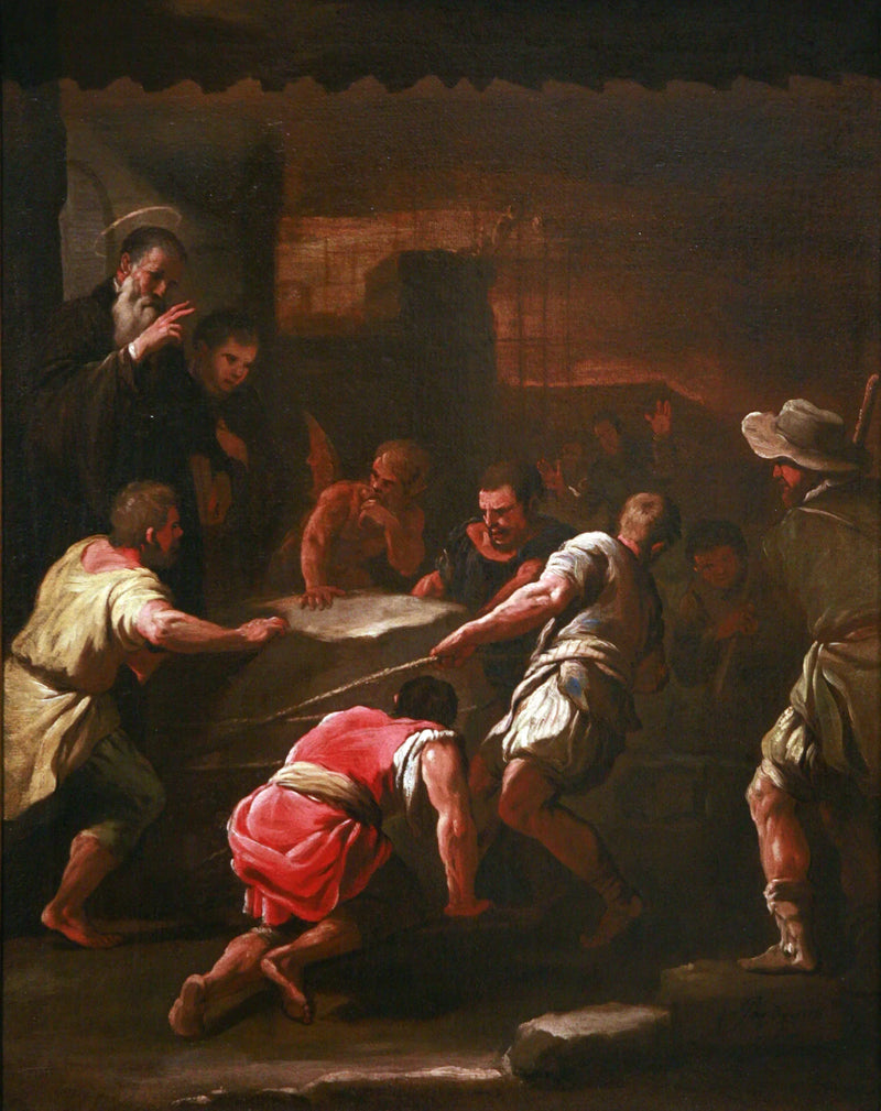Ett mirakel av Saint Benoît - Luca Giordano