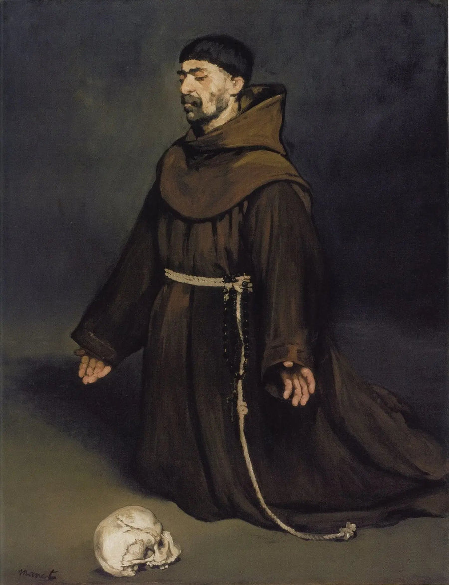 En munk i bön - Édouard Manet