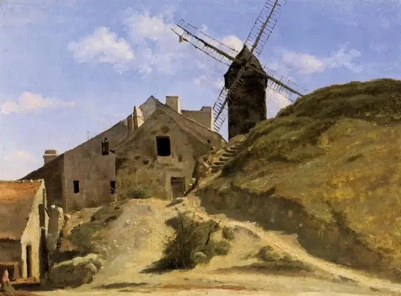 En kvarn i Montmartre - Jean-Baptiste Camille Corot