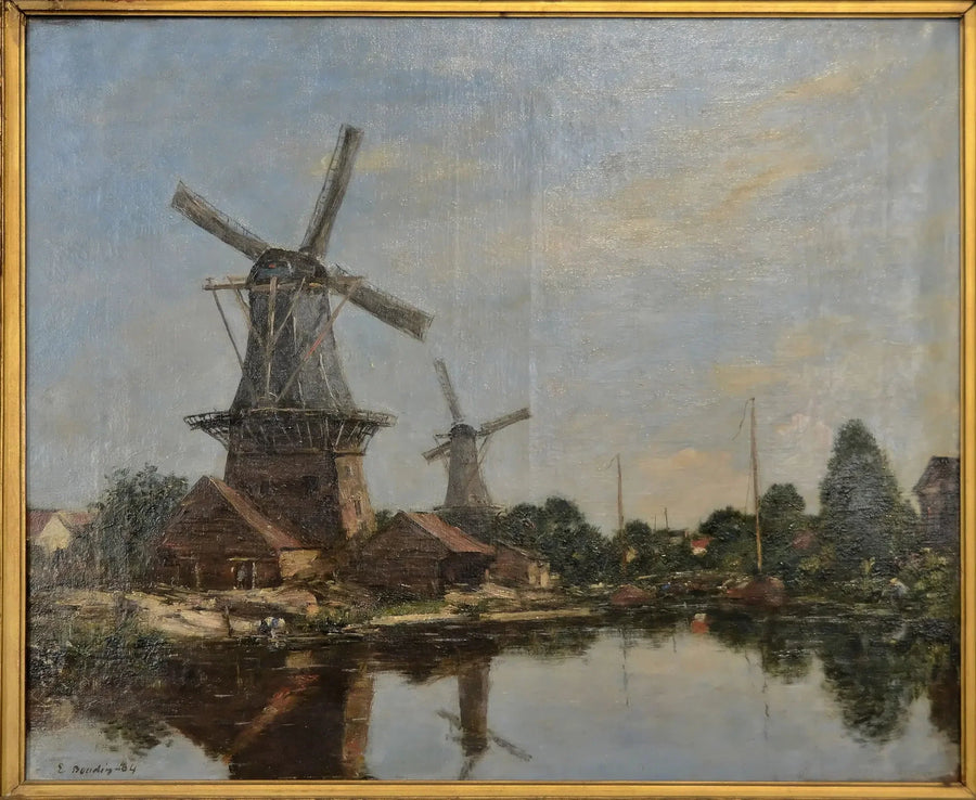 En kvarn i Holland - Eugène Boudin